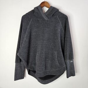 Alo Yoga Women's Sherpa Lined Cabin Hoodie Gray Size L